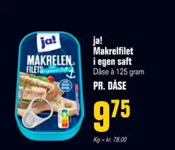 Otto Duborg ja! Makrelfilet i egen saft, DKK 9.75 tilbud