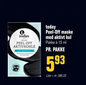 Otto Duborg today Peel-Off maske med aktivt kul, DKK 5.93 tilbud