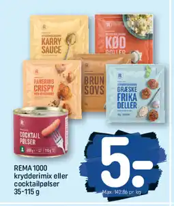 REMA 1000 REMA 1000 krydderimix eller cocktailpølser tilbud