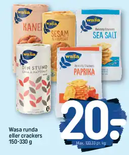 REMA 1000 Wasa runda eller crackers tilbud