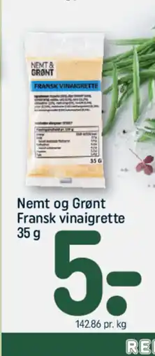 REMA 1000 Nemt og Grønt Fransk vinaigrette tilbud