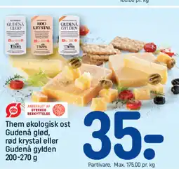 REMA 1000 Them økologisk ost Gudenå glød, rød krystal eller Gudenå gylden tilbud