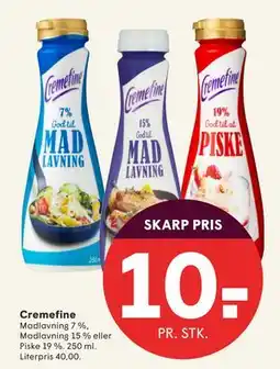 SPAR Cremefine, DKK 10 tilbud
