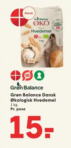 SPAR Grøn Balance Dansk Økologisk Hvedemel, DKK 15 tilbud