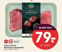 SPAR Unique Dansk Økologisk Tykstegsbøf, DKK 79 tilbud