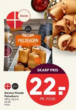 SPAR Gestus Hvede Pølsehorn, DKK 22 tilbud