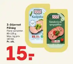 SPAR 3-Stjernet Pålæg, DKK 15 tilbud
