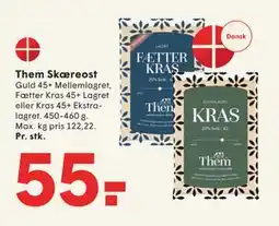 SPAR Them Skæreost, DKK 55 tilbud