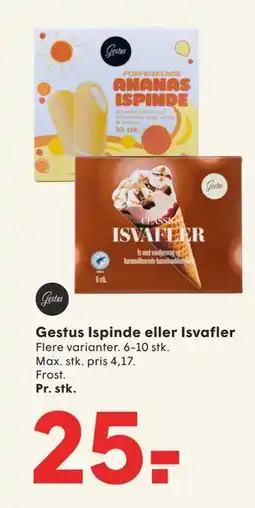 SPAR Gestus Ispinde eller Isvafler, DKK 25 tilbud