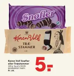 SPAR Karen Volf Snøfler eller Træstammer, DKK 5 tilbud