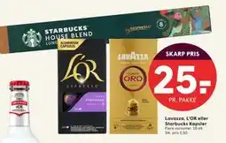 SPAR Lavazza, L’OR eller Starbucks Kapsler, DKK 25 tilbud