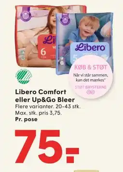 SPAR Libero Comfort eller Up&Go Bleer, DKK 75 tilbud