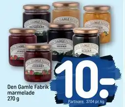 REMA 1000 Den Gamle Fabrik marmelade 270 g, DKK 10 tilbud