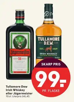SPAR Tullamore Dew Irish Whiskey eller, DKK 99 tilbud