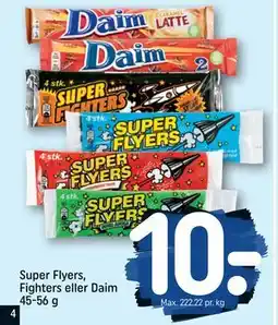 REMA 1000 Super Flyers, Fighters eller Daim 45-56 g, DKK 10 tilbud