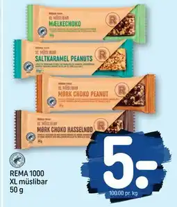 REMA 1000 REMA 1000 XL müslibar 50 g, DKK 5 tilbud