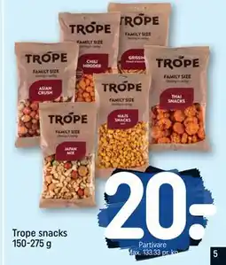 REMA 1000 Trope snacks 150-275 g, DKK 20 tilbud