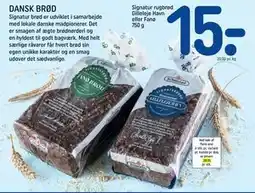 REMA 1000 Signatur rugbrød Gilleleje Havn eller Fanø 750 g, DKK 15 tilbud