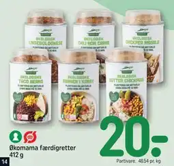 REMA 1000 Økomama færdigretter 412 g, DKK 20 tilbud