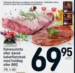 REMA 1000 Kalveculotte eller dansk kalveflatsteak med hvidløg eller BBQ, DKK 69.95 tilbud