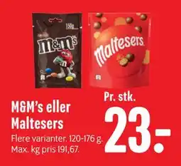 Min Købmand M&M’s eller Maltesers, DKK 23 tilbud