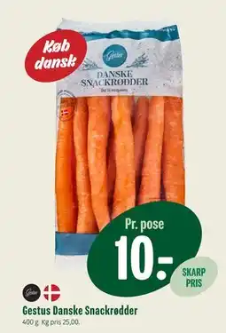 Min Købmand Gestus Danske Snackrødder, DKK 10 tilbud
