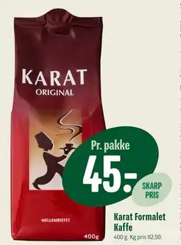 Min Købmand Karat Formalet Kaffe, DKK 45 tilbud