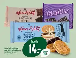 Min Købmand Karen Volf Småkager, Bites, Kiks eller Cookies, DKK 14 tilbud