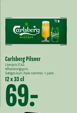 Min Købmand Carlsberg Pilsner, DKK 69 tilbud