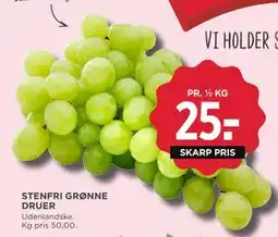 MENY STENFRI GRØNNE DRUER, DKK 25 tilbud