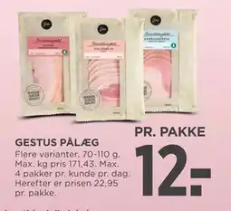 MENY GESTUS PÅLÆG, DKK 12 tilbud