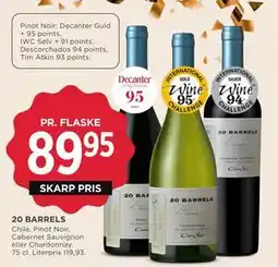 MENY 20 BARRELS, DKK 89.95 tilbud