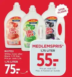 MENY BIOTEX, DKK 75, App-pris tilbud
