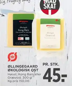 MENY ØLLINGEGAARD ØKOLOGISK OST, DKK 45 tilbud