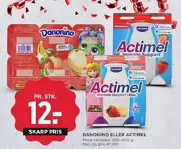 MENY DANONINO ELLER ACTIMEL, DKK 12 tilbud