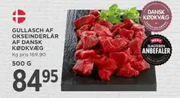 MENY GULLASCH AF OKSEINDERLÅR AF DANSK KØDKVÆG, DKK 84.95 tilbud