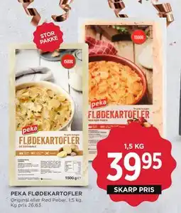 MENY PEKA FLØDEKARTOFLER, DKK 39.95 tilbud