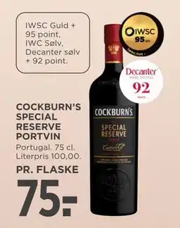 MENY COCKBURN’S SPECIAL RESERVE PORTVIN, DKK 75 tilbud