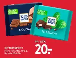 MENY RITTER SPORT, DKK 20 tilbud