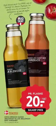 MENY OMHU ØRSKOV DANSK ÆBLEMOST ELLER ÆBLEMOST MED JORDBÆR, DKK 20 tilbud