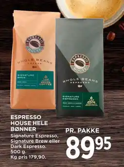 MENY ESPRESSO HOUSE HELE BØNNER, DKK 89.95 tilbud