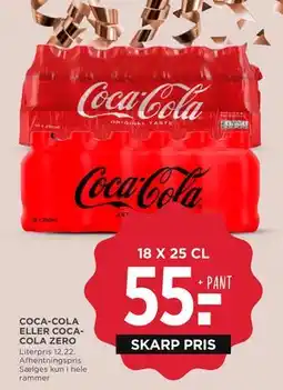 MENY COCA-COLA ELLER COCACOLA ZERO, DKK 55 tilbud