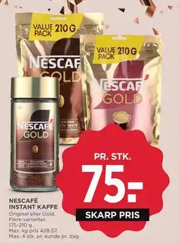MENY NESCAFÉ INSTANT KAFFE, DKK 75 tilbud