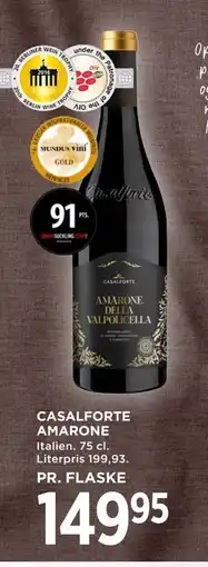 MENY CASALFORTE AMARONE, DKK 149.95 tilbud