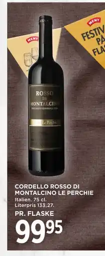 MENY CORDELLO ROSSO DI MONTALCINO LE PERCHIE, DKK 99.95 tilbud