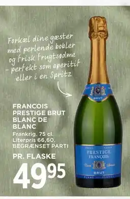 MENY FRANCOIS PRESTIGE BRUT BLANC DE BLANC, DKK 49.95 tilbud