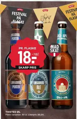 MENY THISTED ØL, DKK 18 tilbud