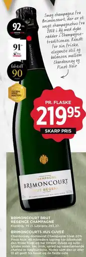 MENY BRIMONCOURT BRUT RÉGENCE CHAMPAGNE, DKK 219.95 tilbud