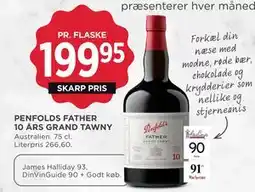 MENY PENFOLDS FATHER 10 ÅRS GRAND TAWNY, DKK 199.95 tilbud
