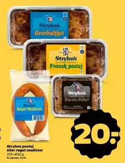 Netto Stryhns postej eller røget medister, DKK 20 tilbud